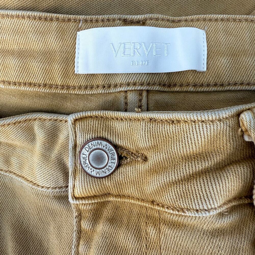 Vervet Blue Women's Jeans 30 (10) Sun Beige Factory Distressed Raw Hem Preppy - Picture 3 of 12